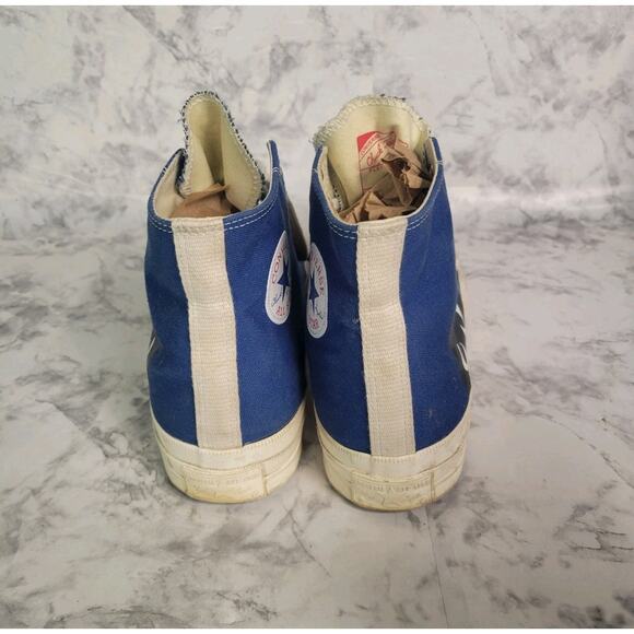 Comme Des Garcons Play X Chuck Taylor All Star Royal Blue Shoes Men's Size 10 - Picture 2 of 7